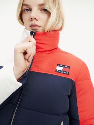 tommy hilfiger colour blocked parka