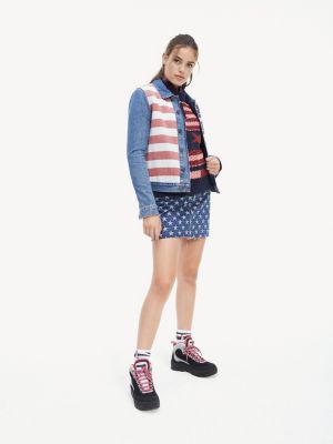 tommy jeans stripe denim jacket