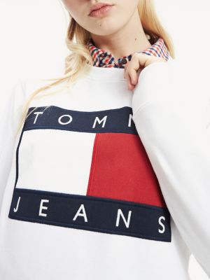 tommy jeans white sweatshirt