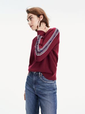 purple tommy hilfiger jumper