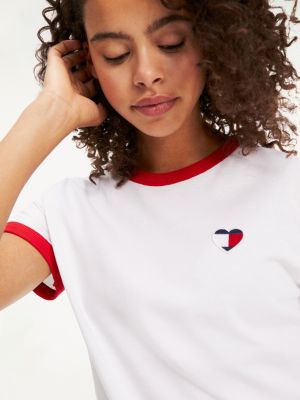 tommy hilfiger heart t shirt