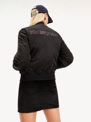 tommy hilfiger satin bomber jacket