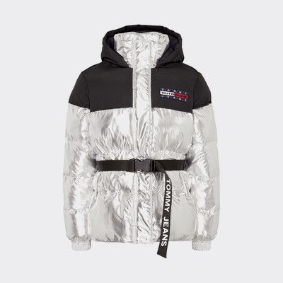 tommy metallic puffer jacket