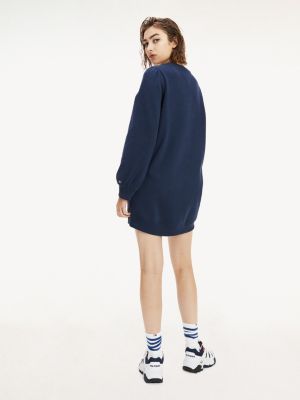 Heart Logo Jumper Dress Blue Tommy Hilfiger