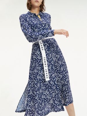 tommy hilfiger blue floral dress