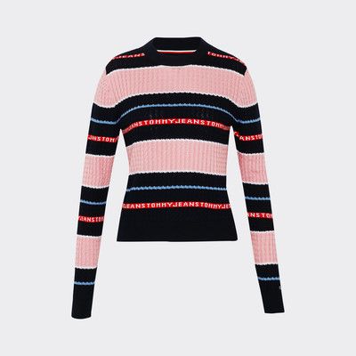 tommy jeans pink jumper