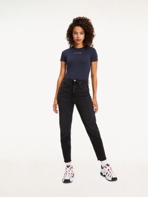 tommy hilfiger high rise tapered jeans