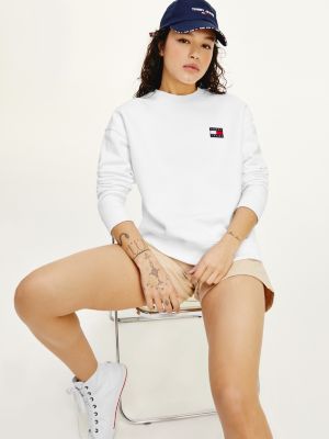 tommy jeans white sweatshirt womens