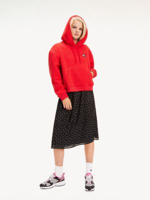 tommy polar fleece hoodie