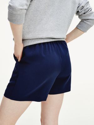 blue jogger shorts