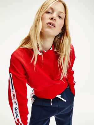 red tommy jeans jumper