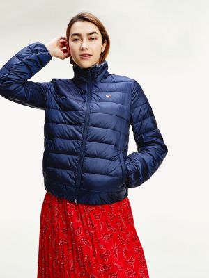 tommy jeans quilted hooded jacket