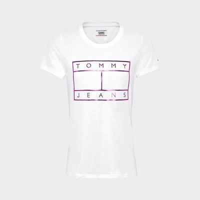 tommy jeans metallic logo t shirt