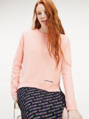 pink tommy jeans jumper