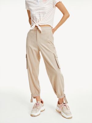 khaki cargo joggers womens