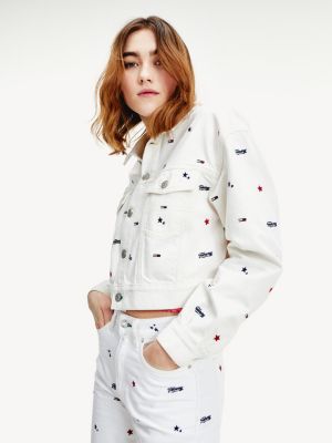 tommy hilfiger cropped denim jacket