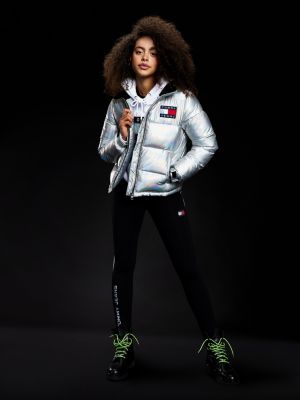 tommy hilfiger metallic puffer jacket