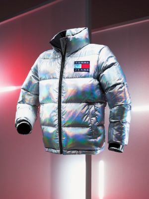 Metallic Puffer Jacket GREY Tommy Hilfiger