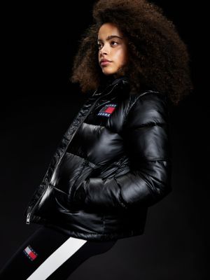 tommy jeans puffer jacket black