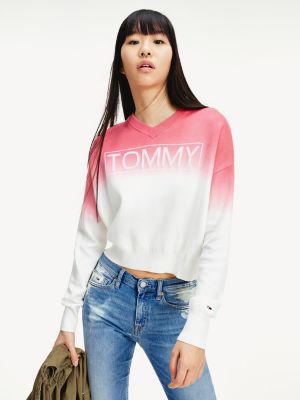 tommy cropped jumper