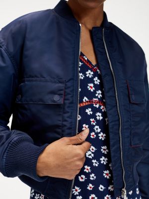 black tommy hilfiger bomber jacket