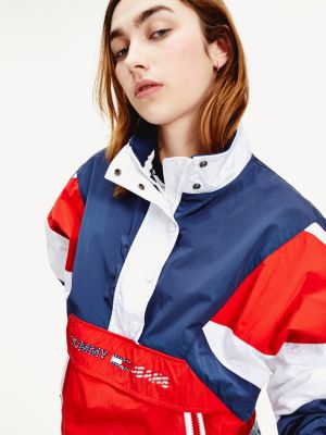 Colour-Blocked Slim Fit Popover Jacket 