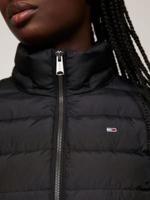 Essential Down Fitted Hooded Hilfiger Jacket | Black Tommy 