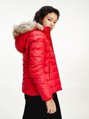 tommy jeans oversized tube quilted coat