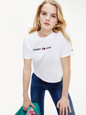 tommy jeans cropped t shirt