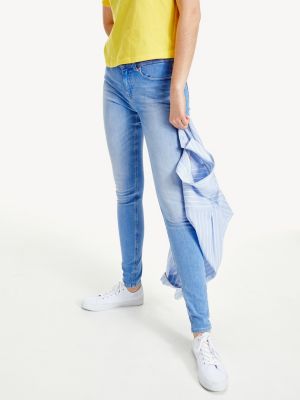 skinny fit mid rise jeans