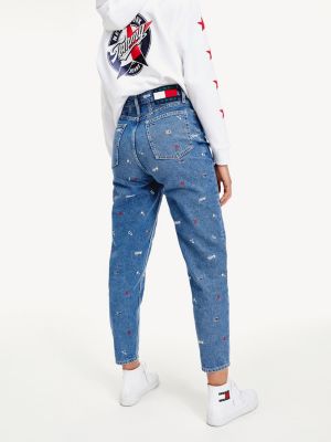 tommy jeans high rise tapered mom jeans