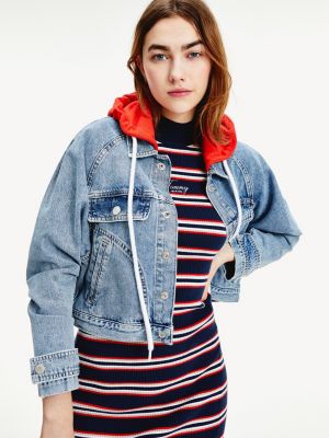 tommy hilfiger cropped denim jacket