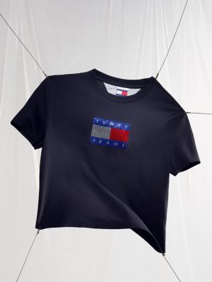black tommy jeans t shirt