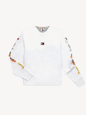 tommy jeans white long sleeve