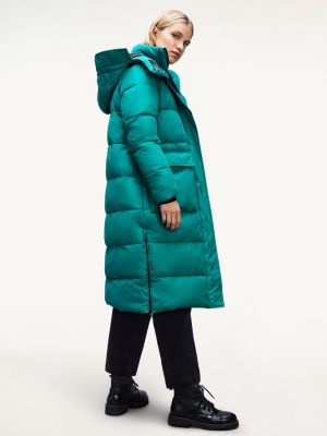 tommy jeans green puffer jacket