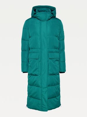 green tommy hilfiger puffer jacket