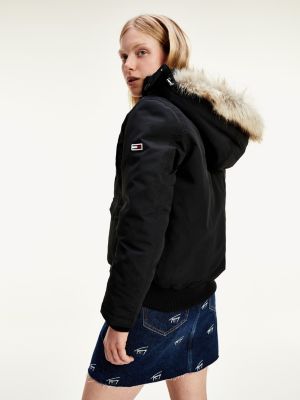 tommy hilfiger velvet puffer jacket