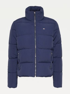 blue tommy hilfiger puffer jacket