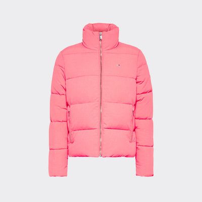 tommy hilfiger pink puffer jacket