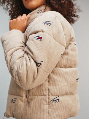 tommy hilfiger corduroy puffer jacket