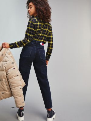tommy jeans cord puffer jacket in beige