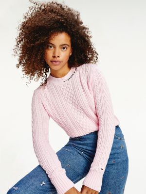 pink tommy jumper