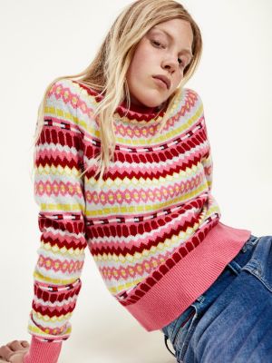pink tommy hilfiger jumper womens