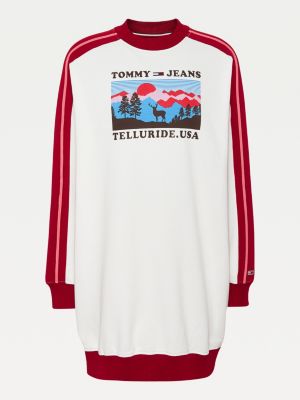 tommy hilfiger logo sweatshirt dress