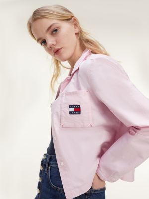 tommy jeans pink shirt