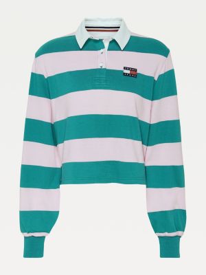 tommy hilfiger striped long sleeve polo