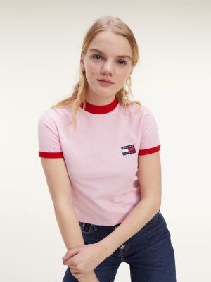 tommy jeans t shirt pink