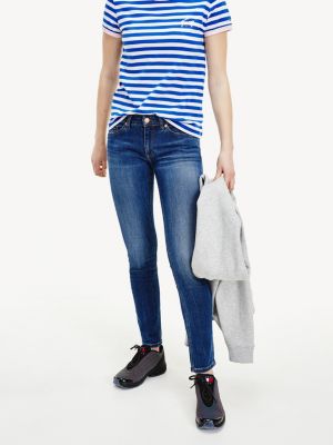 Sophie Low Rise Skinny Faded Jeans 