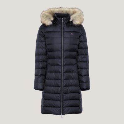 tommy jeans faux fur hood puffer coat