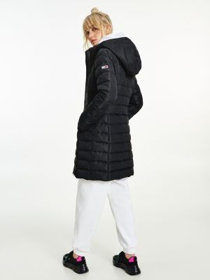 tommy jeans oversized tube quilted coat